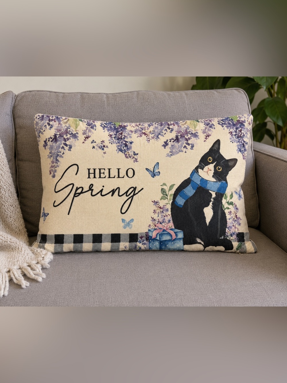 ✴️New✴️Hello Spring Decorative Pillow Cover (No Insert)